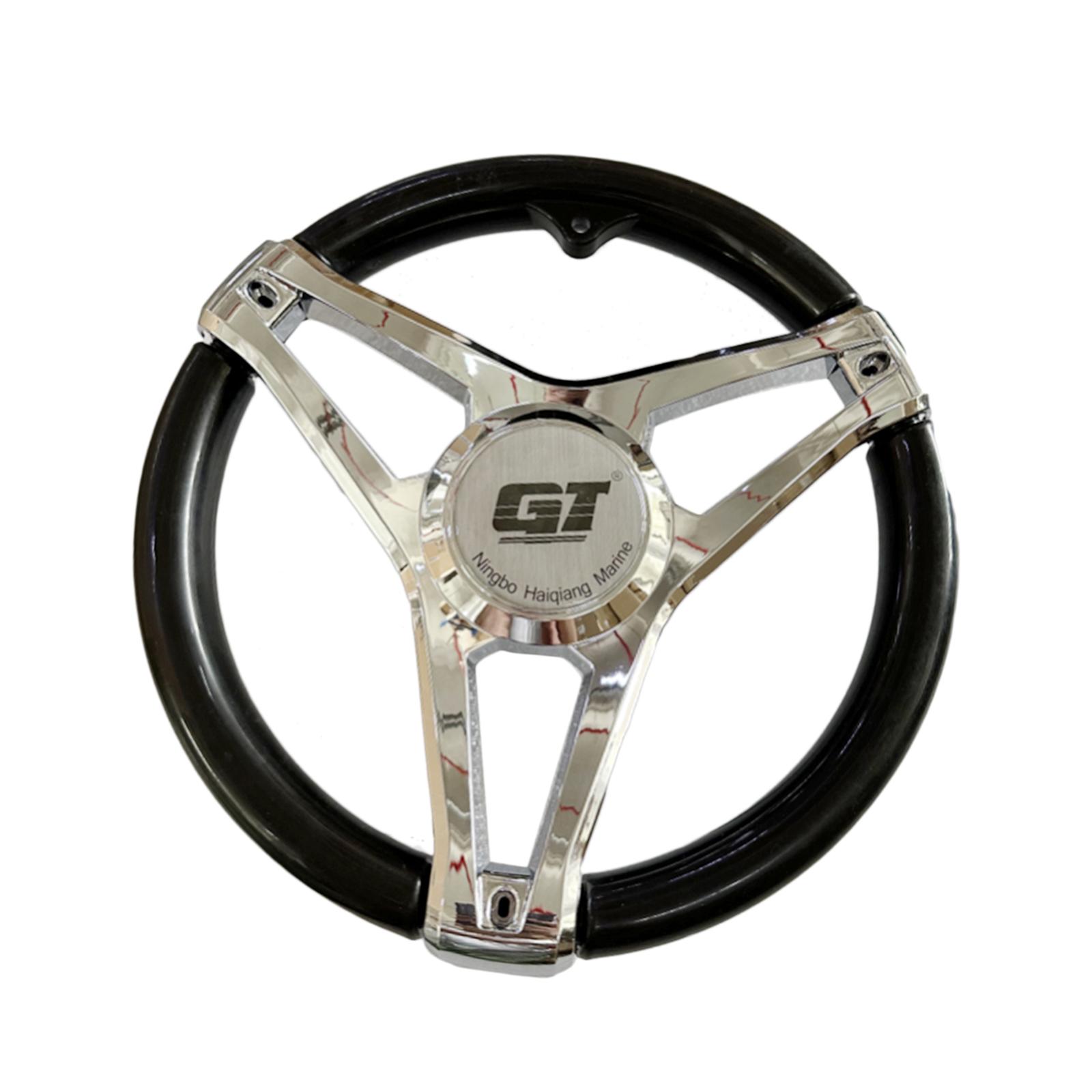 Fishing Boat Steering Wheel - Evrensel 350mm Deniz Direksiyon Simidi Siyah