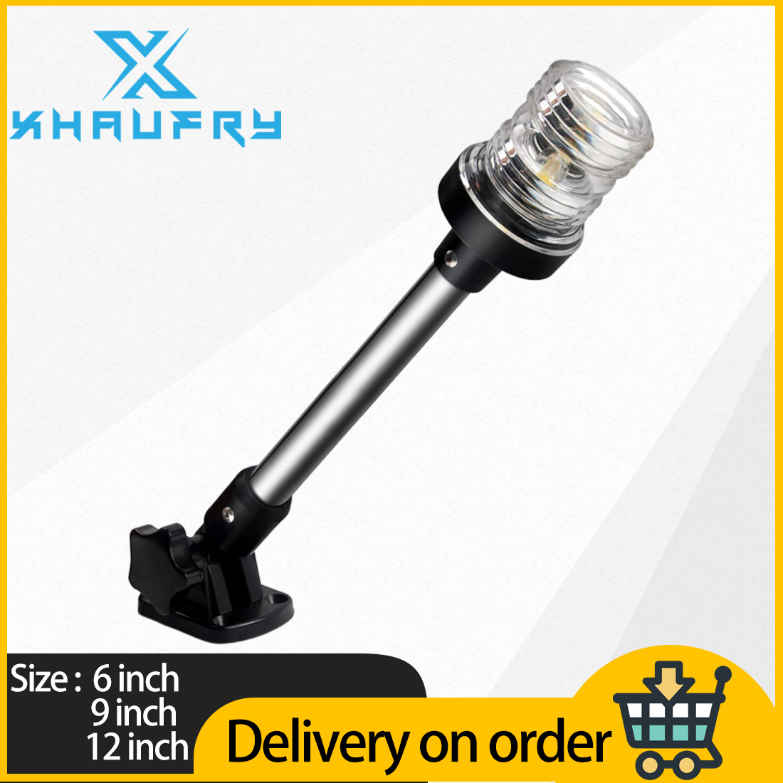 Fishing Boat Anchor - 360 Derece Beyaz LED Katlanabilir Kıç