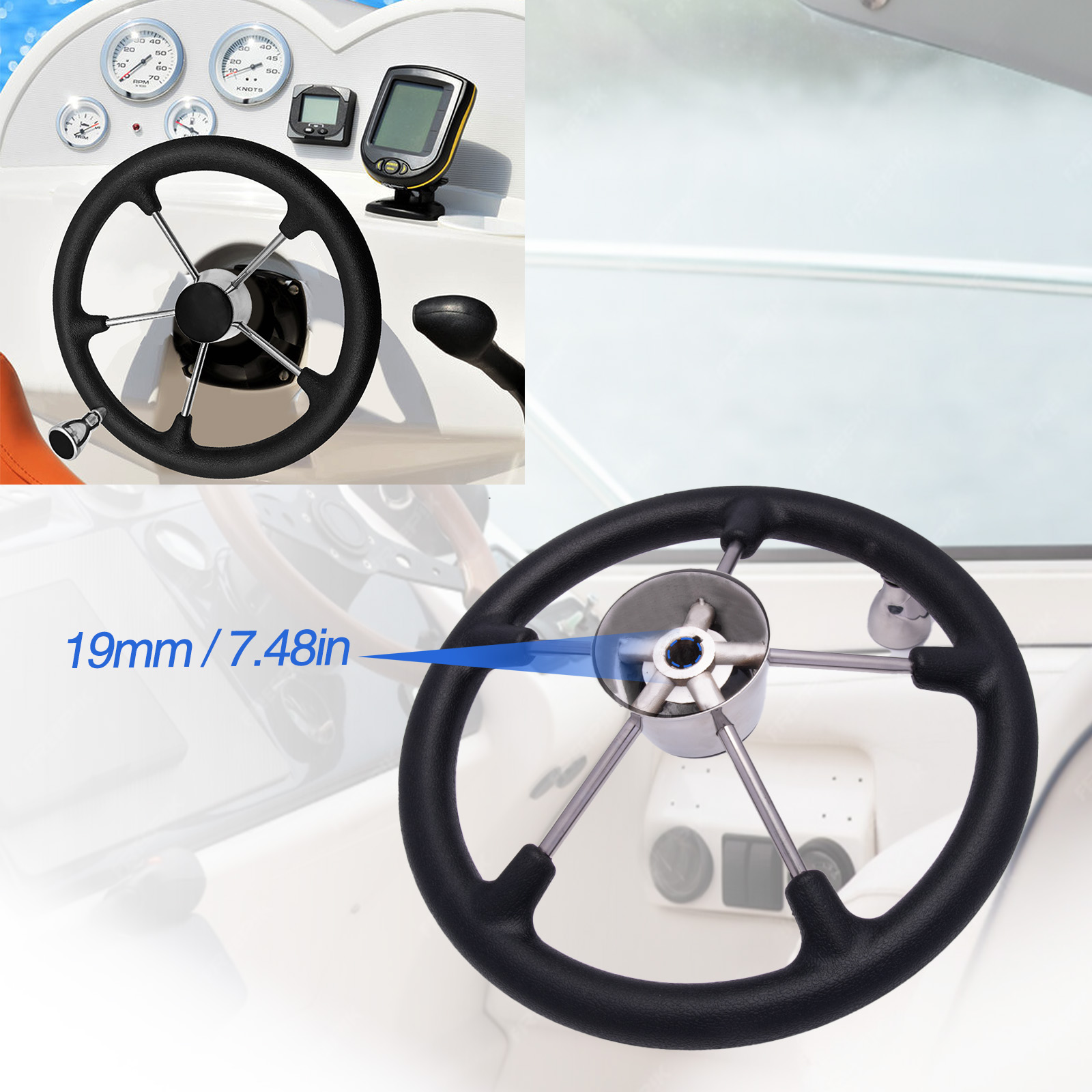 13,5'' 5 Kollu Paslanmaz Çelik - Fishing Boat Steering Wheel incelemesi ve fiyatı