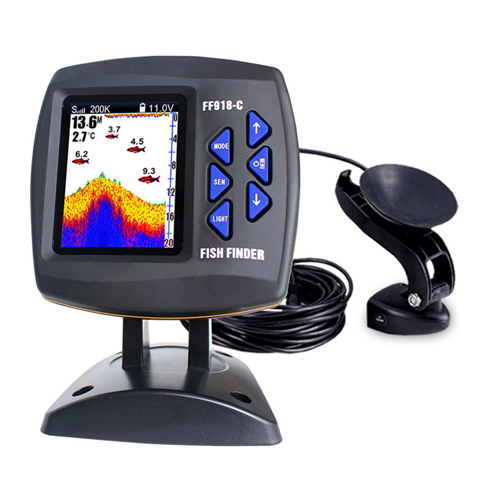 Renkli Ekran Kablolu Balık Bul - Fishing Boat Depth Finder incelemesi ve fiyatı