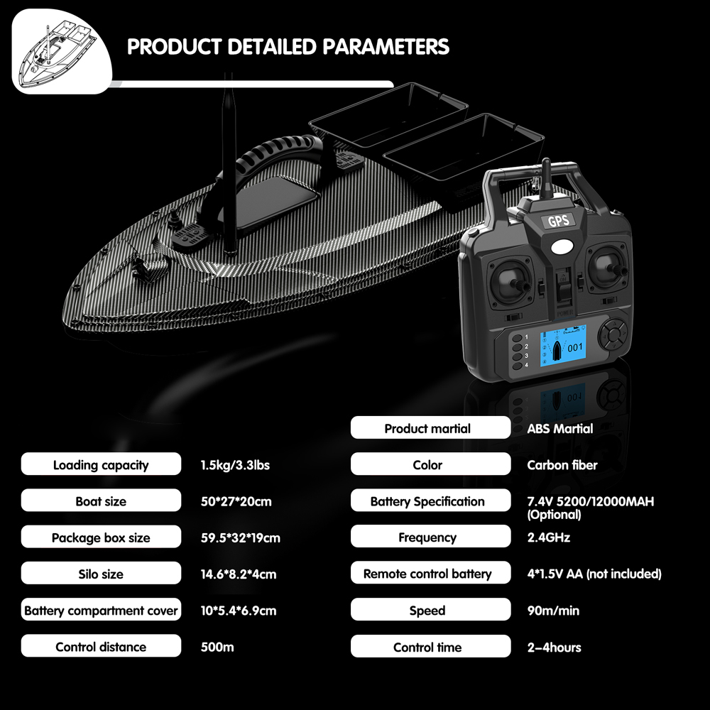 V070 12000mAh/5200mAh RC kuman - Fishing Boat Gps incelemesi ve fiyatı